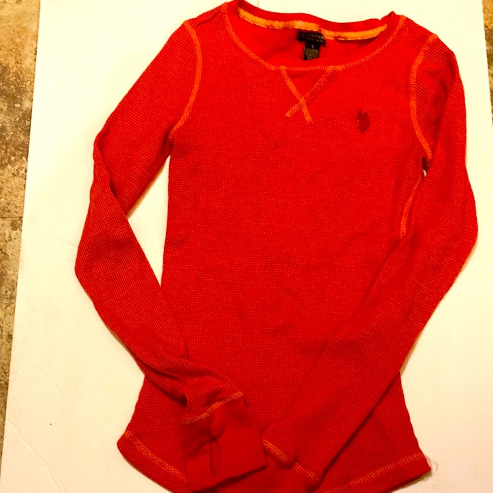Small pink US polo thermal shirt
